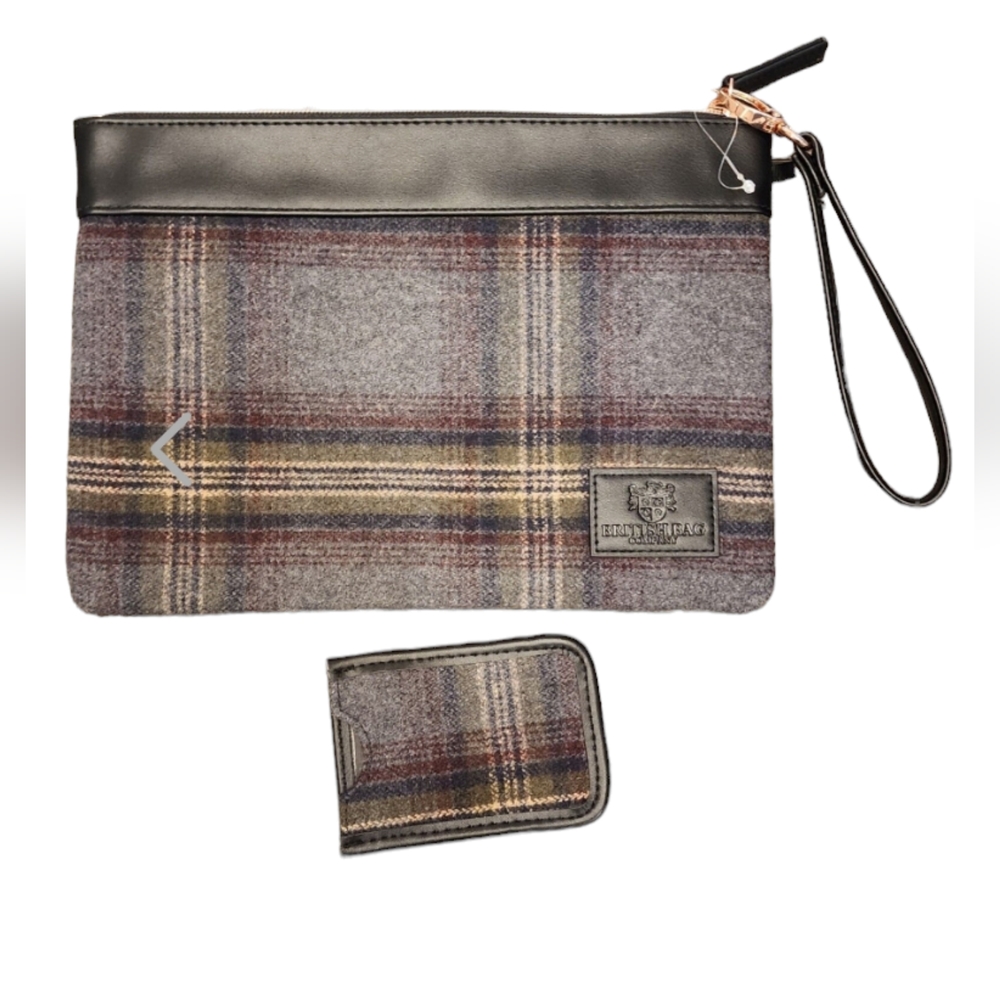 British Bag Company Wristlet & Card Wallet Brand New Black Grey Maroon Cream